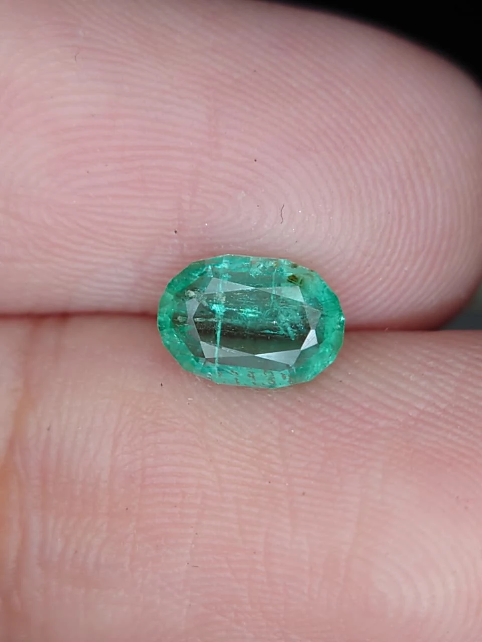 0.68ct Natural Oval Faceted Panjshir Emerald from Afghanistan — view 1